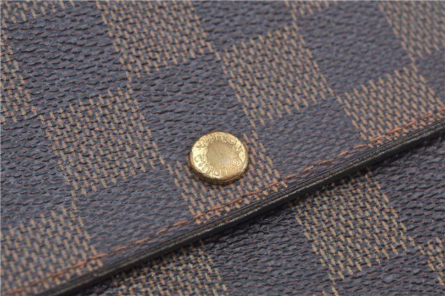 Authentic Louis Vuitton Damier Pochette Porte Monnaie Credit N61724 Wallet J9687