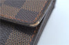 Authentic Louis Vuitton Damier Pochette Porte Monnaie Credit N61724 Wallet J9687