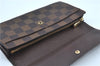 Authentic Louis Vuitton Damier Pochette Porte Monnaie Credit N61724 Wallet J9687