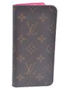 Authentic Louis Vuitton Monogram Folio Iphone 7+ Case Pink M63401 LV J9689