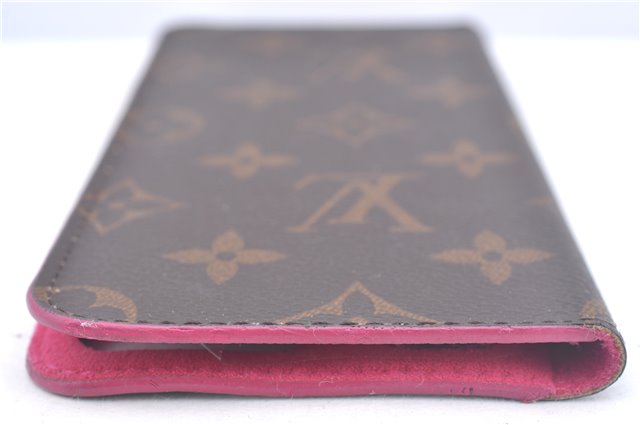 Authentic Louis Vuitton Monogram Folio Iphone 7+ Case Pink M63401 LV J9689