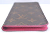 Authentic Louis Vuitton Monogram Folio Iphone 7+ Case Pink M63401 LV J9689