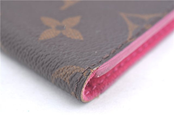 Authentic Louis Vuitton Monogram Folio Iphone 7+ Case Pink M63401 LV J9689