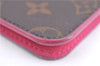 Authentic Louis Vuitton Monogram Folio Iphone 7+ Case Pink M63401 LV J9689