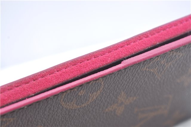 Authentic Louis Vuitton Monogram Folio Iphone 7+ Case Pink M63401 LV J9689