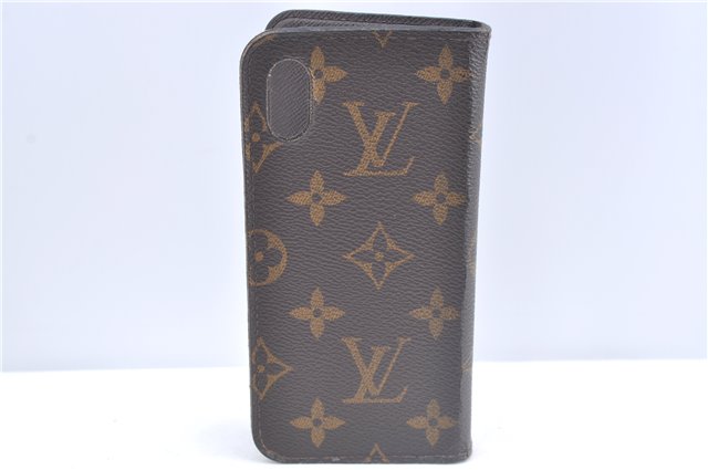 Authentic Louis Vuitton Monogram Folio Iphone X Xs Case M63443 LV J9690