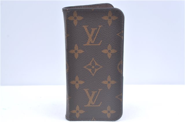 Authentic Louis Vuitton Monogram Folio Iphone 8 Case M61905 LV J9691