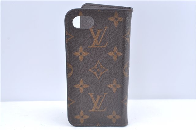 Authentic Louis Vuitton Monogram Folio Iphone 8 Case M61905 LV J9691