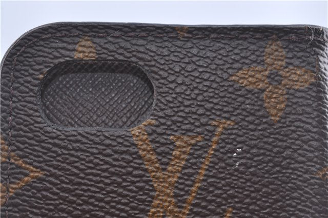 Authentic Louis Vuitton Monogram Folio Iphone 8 Case M61905 LV J9691