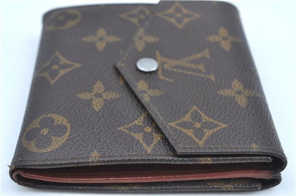 Auth Louis Vuitton Monogram Porte Monnaie Billets Trifold Wallet M61660 LV J9692