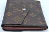 Auth Louis Vuitton Monogram Porte Monnaie Billets Trifold Wallet M61660 LV J9692