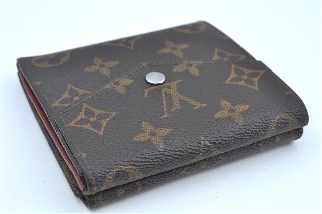 Auth Louis Vuitton Monogram Porte Monnaie Billets Trifold Wallet M61660 LV J9692