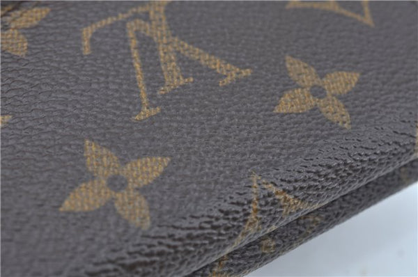 Auth Louis Vuitton Monogram Porte Monnaie Billets Trifold Wallet M61660 LV J9692