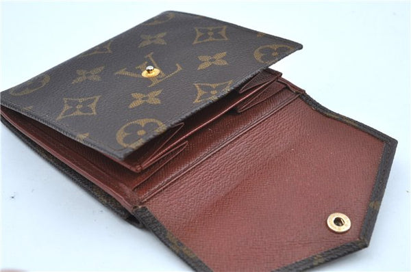 Auth Louis Vuitton Monogram Porte Monnaie Billets Trifold Wallet M61660 LV J9692