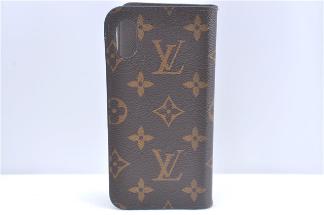 Authentic Louis Vuitton Monogram Folio Iphone X Xs Case M63443 LV J9693