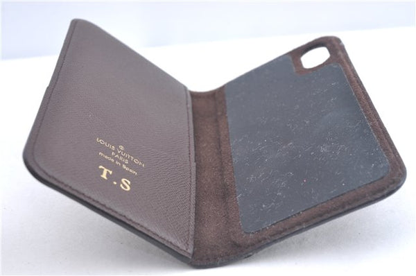 Authentic Louis Vuitton Monogram Folio Iphone X Xs Case M63443 LV J9693