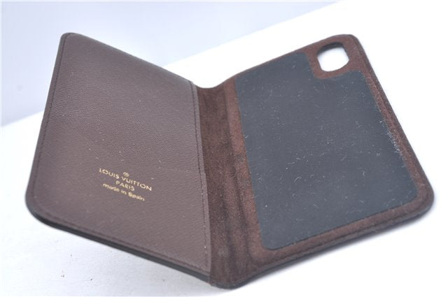 Authentic Louis Vuitton Monogram Folio Iphone X Xs Case M63443 LV J9694