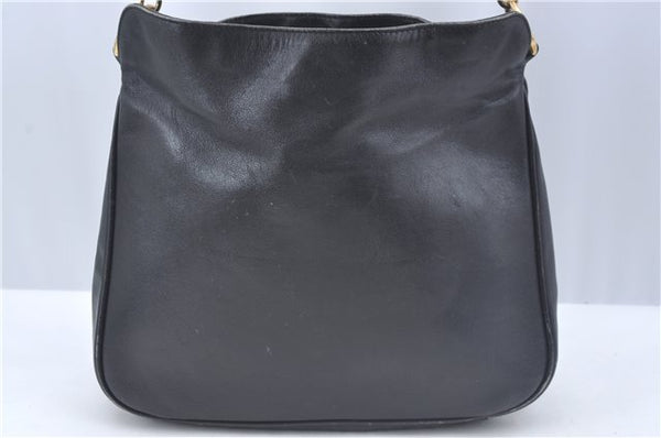 Authentic GUCCI Bamboo 2way Hand Shoulder Crossbody Bag Leather Black Junk J9695