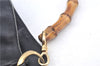 Authentic GUCCI Bamboo 2way Hand Shoulder Crossbody Bag Leather Black Junk J9695