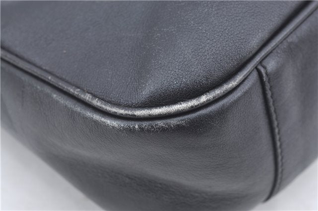 Authentic GUCCI Bamboo 2way Hand Shoulder Crossbody Bag Leather Black Junk J9695