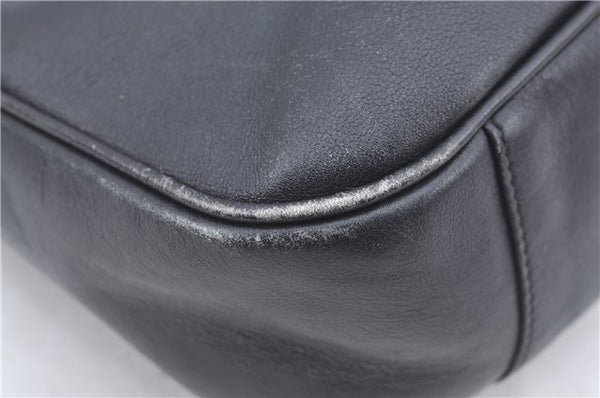 Authentic GUCCI Bamboo 2way Hand Shoulder Crossbody Bag Leather Black Junk J9695