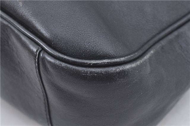 Authentic GUCCI Bamboo 2way Hand Shoulder Crossbody Bag Leather Black Junk J9695