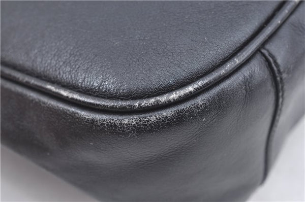 Authentic GUCCI Bamboo 2way Hand Shoulder Crossbody Bag Leather Black Junk J9695