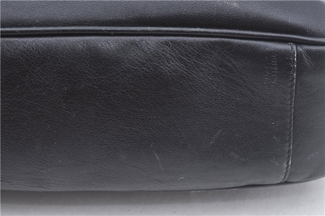 Authentic GUCCI Bamboo 2way Hand Shoulder Crossbody Bag Leather Black Junk J9695