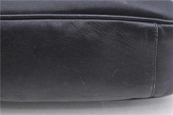 Authentic GUCCI Bamboo 2way Hand Shoulder Crossbody Bag Leather Black Junk J9695