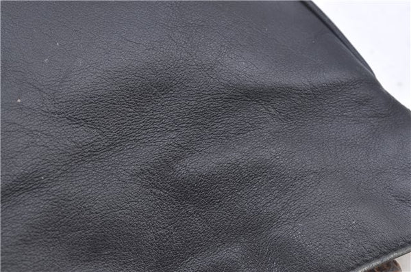 Authentic GUCCI Bamboo 2way Hand Shoulder Crossbody Bag Leather Black Junk J9695