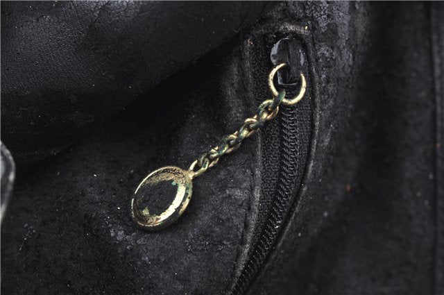 Authentic GUCCI Bamboo 2way Hand Shoulder Crossbody Bag Leather Black Junk J9695