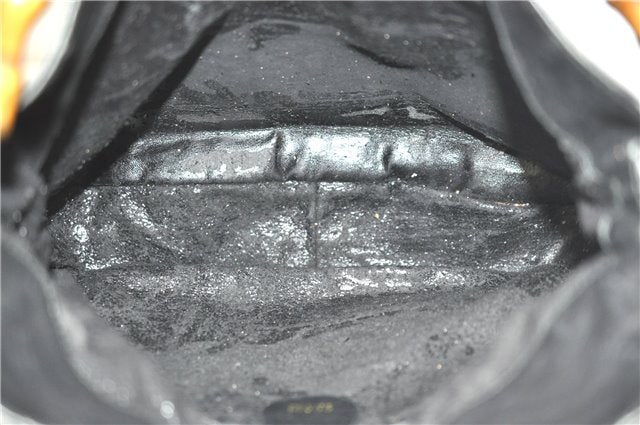 Authentic GUCCI Bamboo 2way Hand Shoulder Crossbody Bag Leather Black Junk J9695