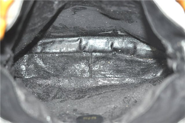 Authentic GUCCI Bamboo 2way Hand Shoulder Crossbody Bag Leather Black Junk J9695