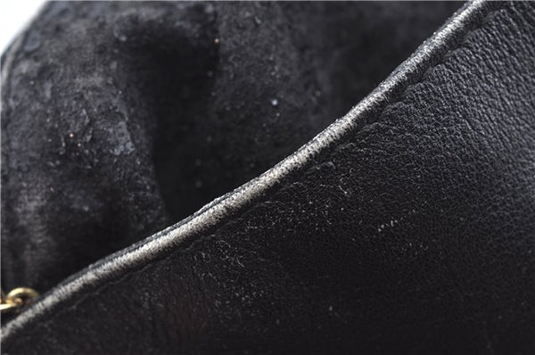 Authentic GUCCI Bamboo 2way Hand Shoulder Crossbody Bag Leather Black Junk J9695