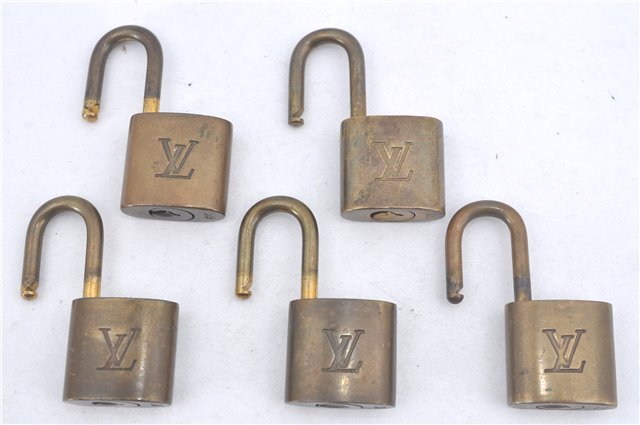 Authentic Louis Vuitton Padlock Gold 10Set LV J9696