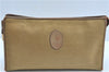 Authentic YVES SAINT LAURENT Clutch Hand Bag Purse PVC Leather Beige J9697