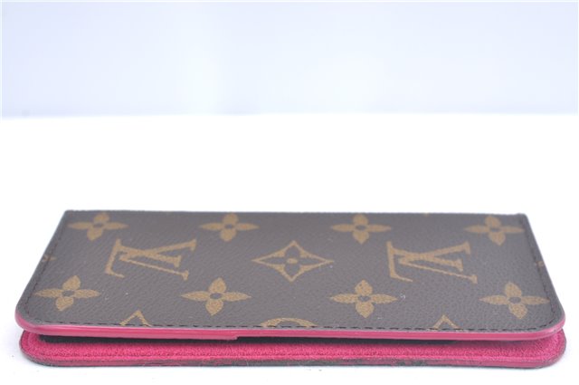 Authentic Louis Vuitton Monogram Folio Iphone 7 8 Case Pink M61906 LV J9700