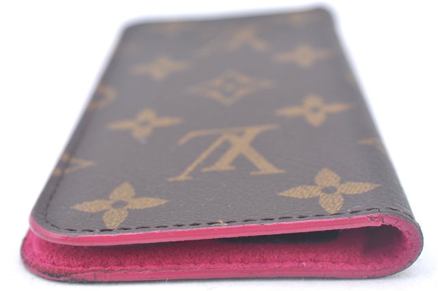 Authentic Louis Vuitton Monogram Folio Iphone 7 8 Case Pink M61906 LV J9700