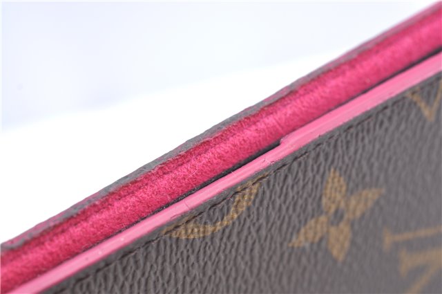 Authentic Louis Vuitton Monogram Folio Iphone 7 8 Case Pink M61906 LV J9700