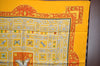 Authentic HERMES Carre 90 Scarf "joyaux de l'ete" Silk Yellow Box J9886