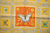 Authentic HERMES Carre 90 Scarf "joyaux de l'ete" Silk Yellow Box J9886