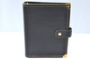 Authentic Louis Vuitton Suhali Agenda MM Notebook Cover Black R20884 LV K0289