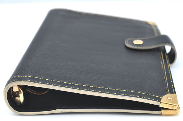 Authentic Louis Vuitton Suhali Agenda MM Notebook Cover Black R20884 LV K0289