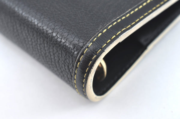 Authentic Louis Vuitton Suhali Agenda MM Notebook Cover Black R20884 LV K0289