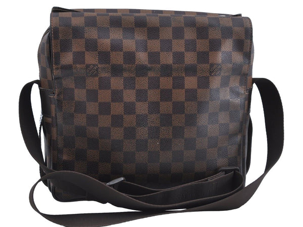 Authentic Louis Vuitton Damier Naviglio Shoulder Cross Body Bag N45255 LV K0414