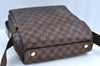 Authentic Louis Vuitton Damier Naviglio Shoulder Cross Body Bag N45255 LV K0414