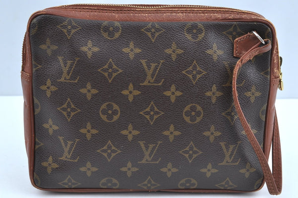 Auth Louis Vuitton Monogram Pochette Sport Clutch Hand Bag Old Model LV K0754