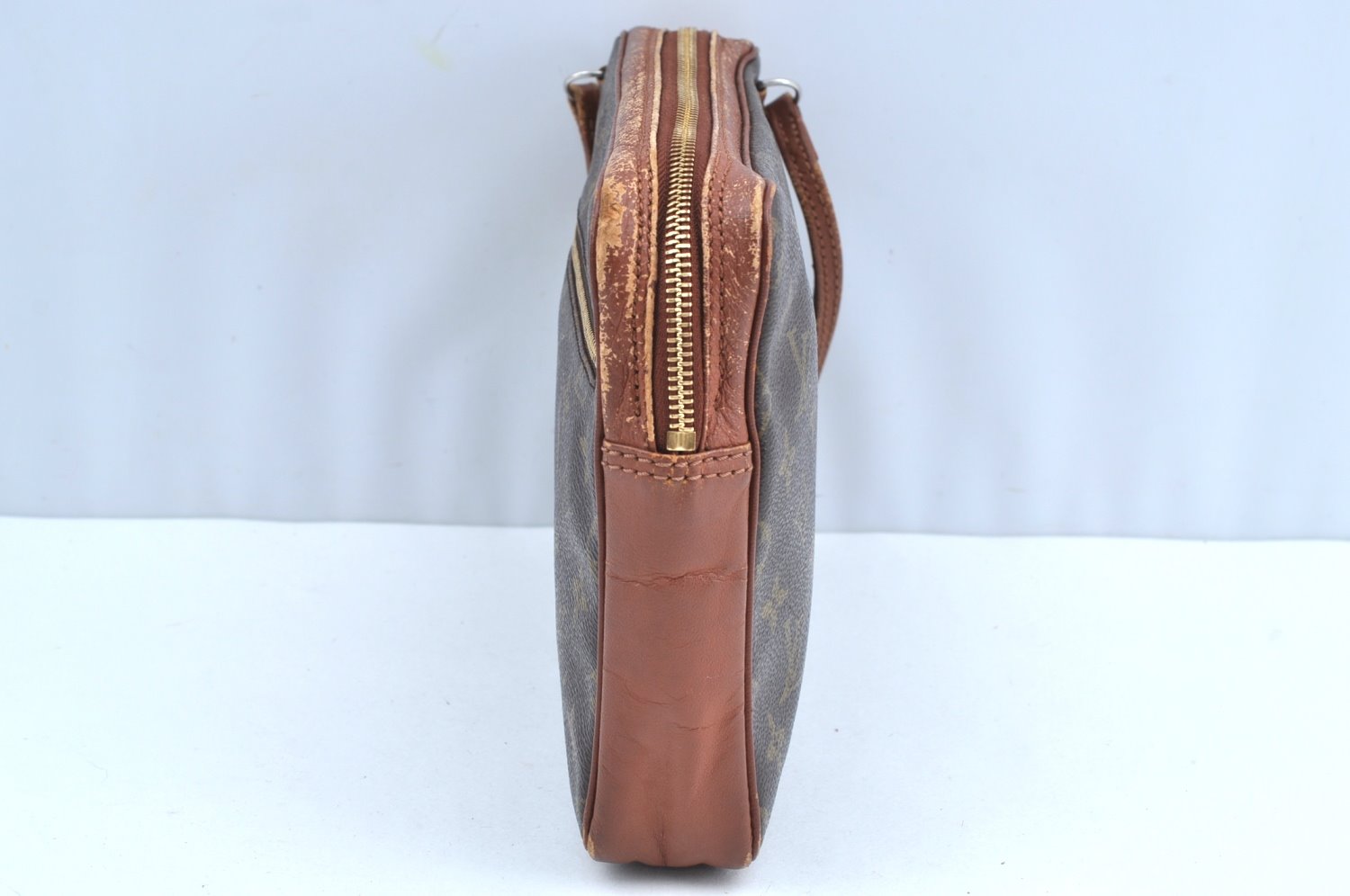 Auth Louis Vuitton Monogram Pochette Sport Clutch Hand Bag Old Model LV K0754