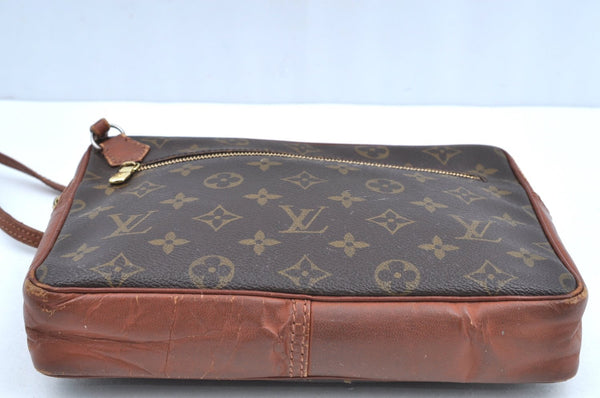 Auth Louis Vuitton Monogram Pochette Sport Clutch Hand Bag Old Model LV K0754