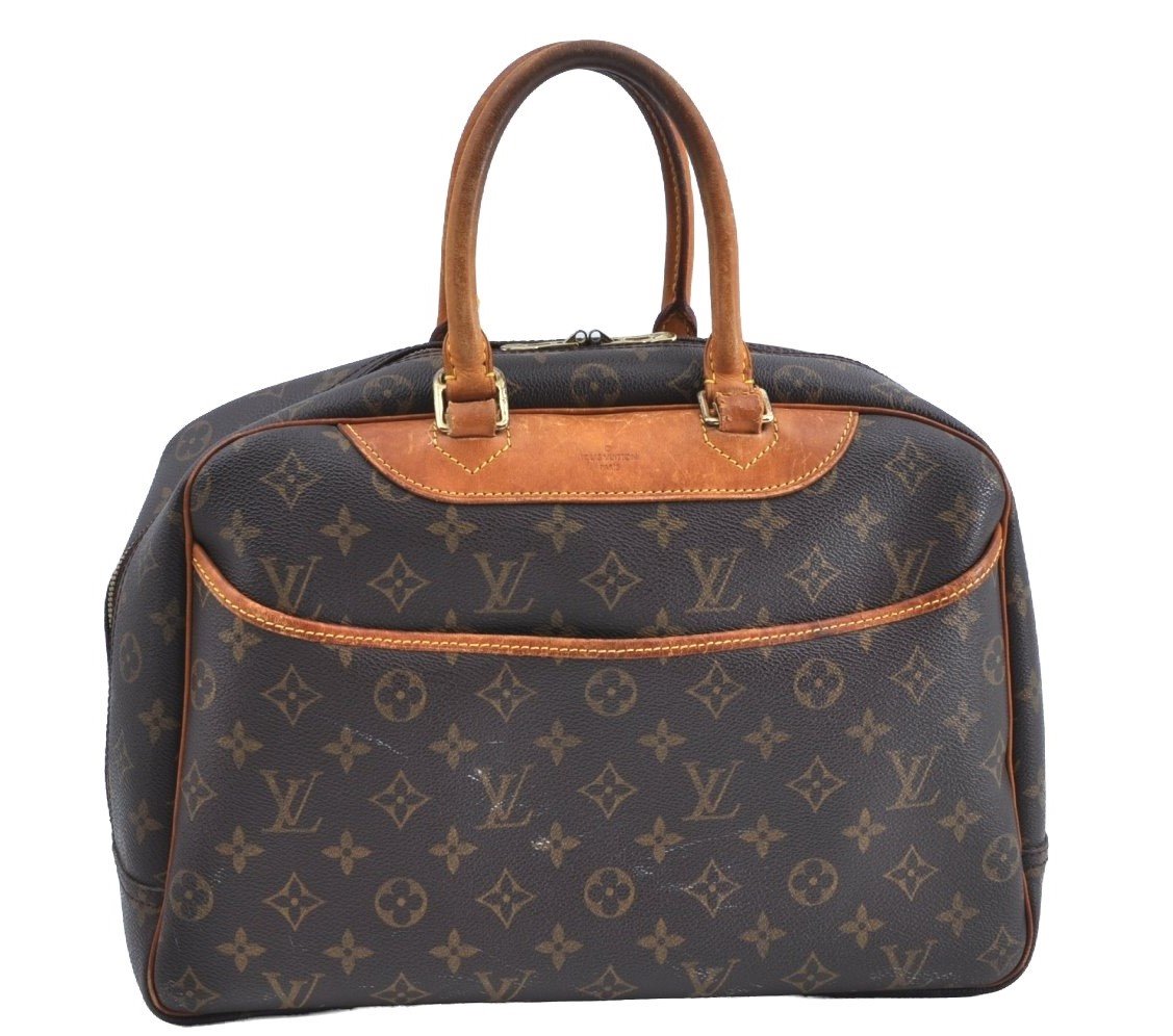 Authentic Louis Vuitton Monogram Deauville Hand Bag M47270 LV Junk K0767